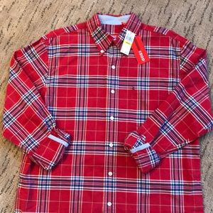 NWT IZOD sharp plaid shirt size M. Great w/ jeans